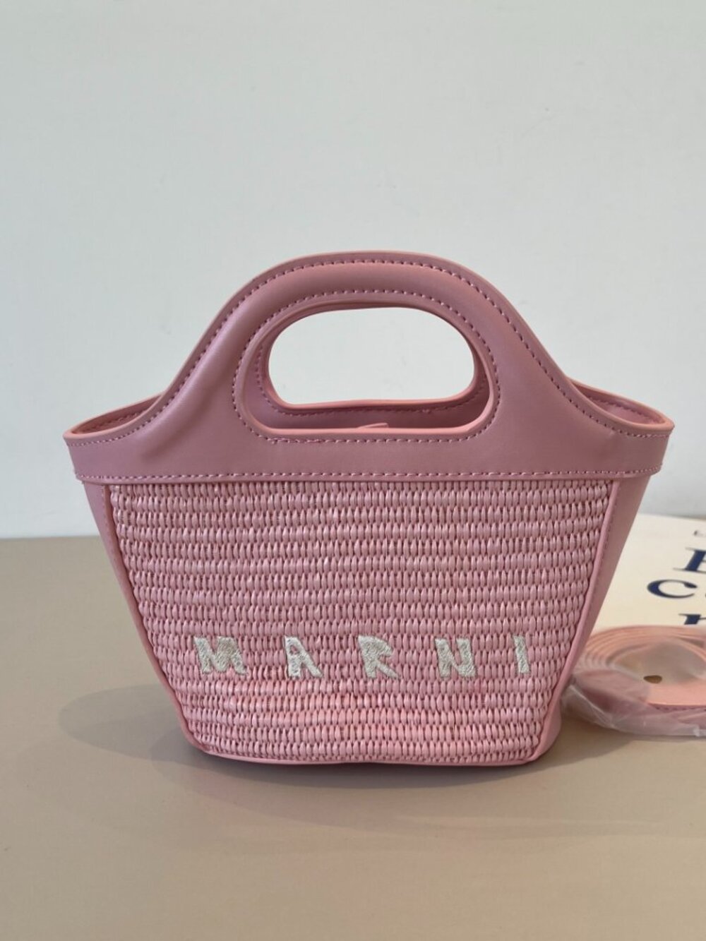 Women's Marni Woven Basket Tote Bag